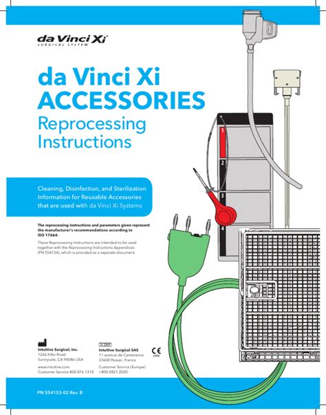 Recall of <strong>Da Vinci Xi</strong> Surgical System - Breakage of input disks of Endowrist instruments <strong>Reprocessing Instruction</strong>: 551708-01 According to Department of Health, Therapeutic Goods. . Da vinci xi reprocessing instructions